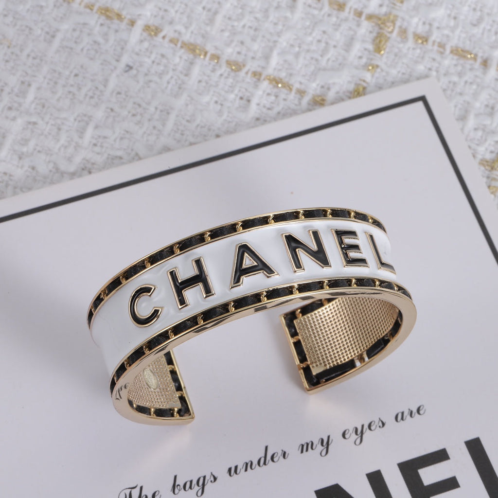 18K Chanel White Cuff Bracelet