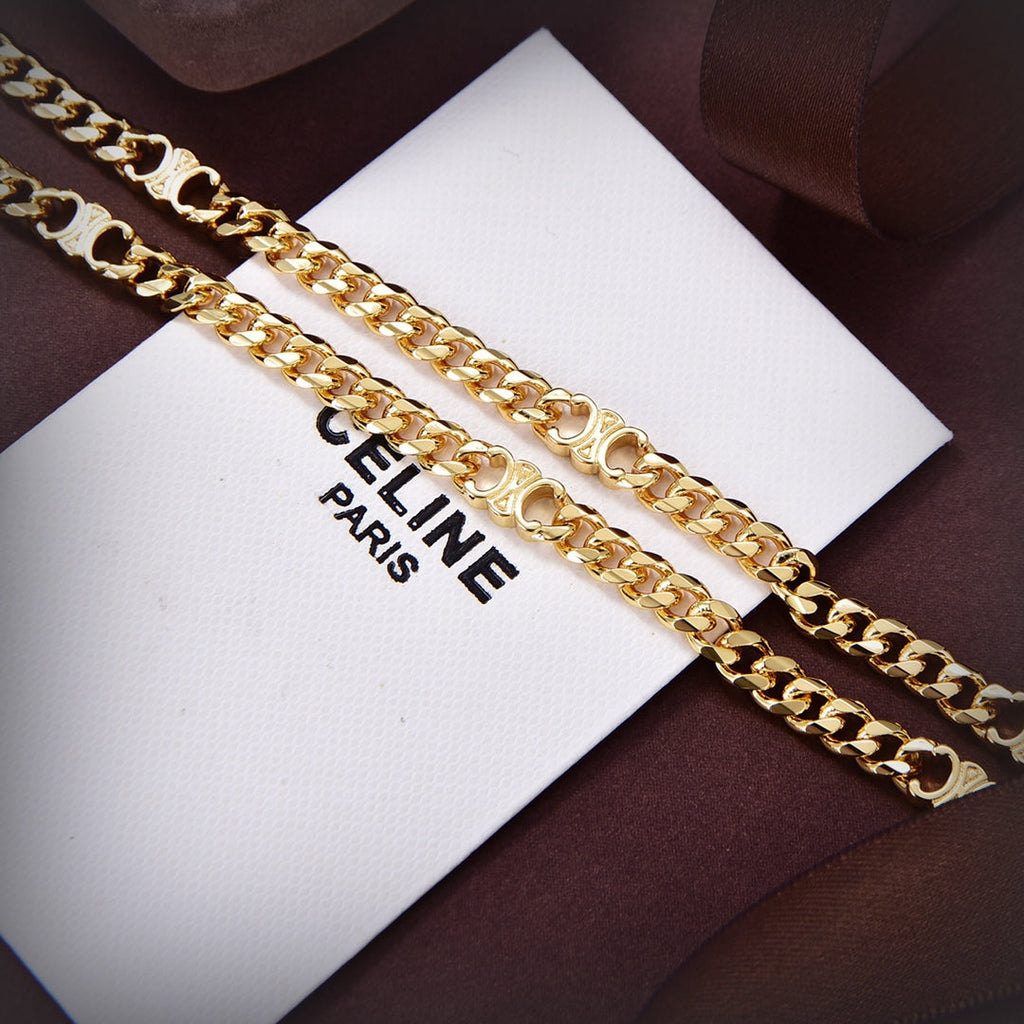 18K Dior Triomphe Small Gourmette Necklace