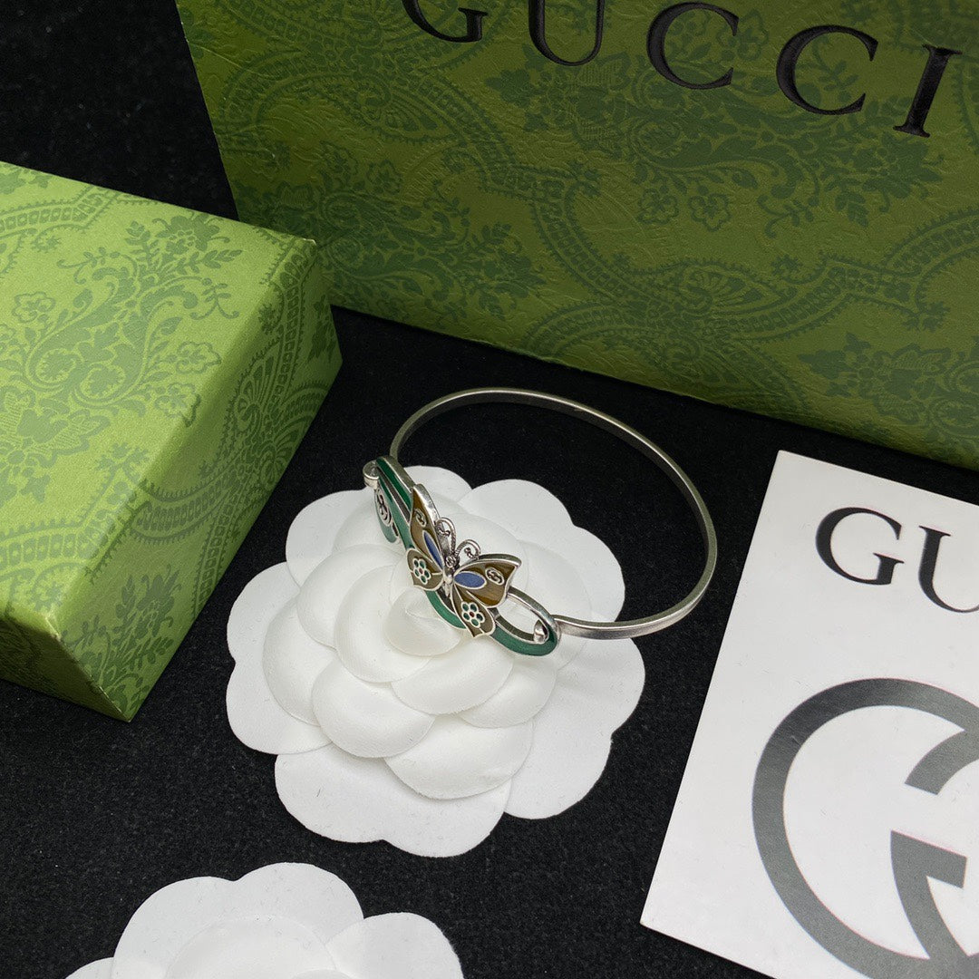 Gucci Interlocking G & Butterfly Bracelet