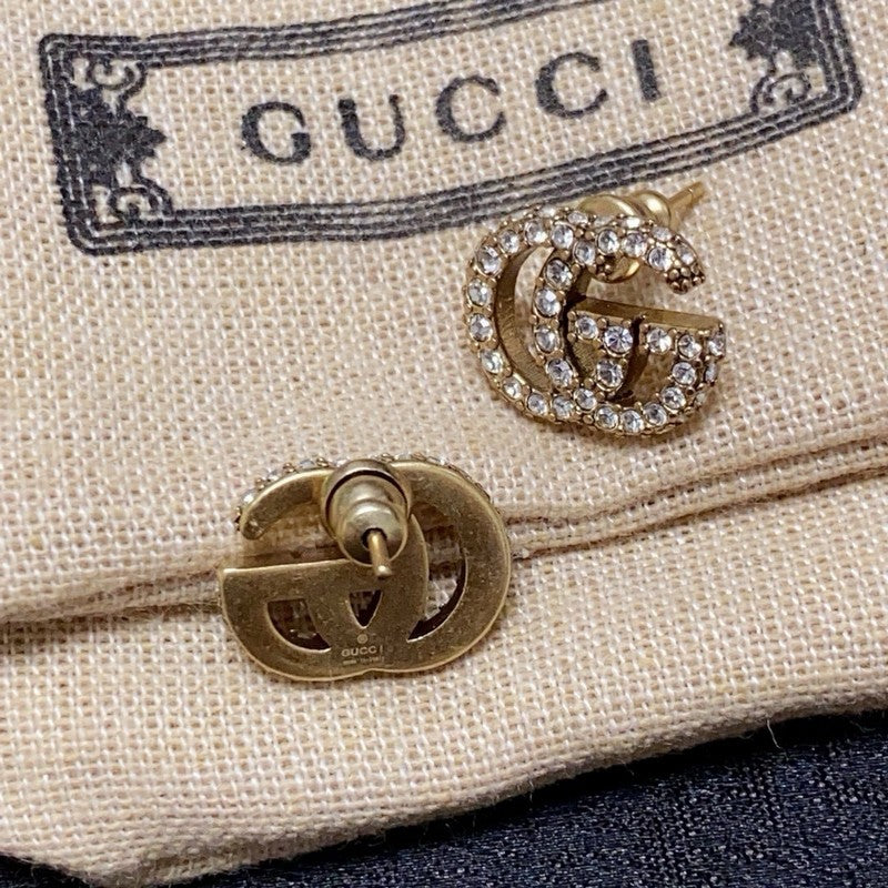 18K Gucci Diamond Gold Earrings