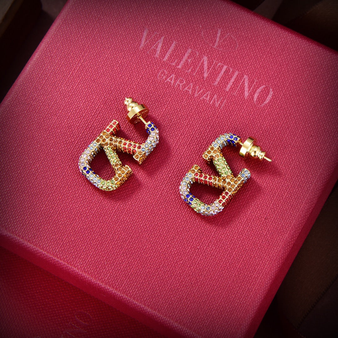 18K Valentino Garavani Vlogo Signature Earrings