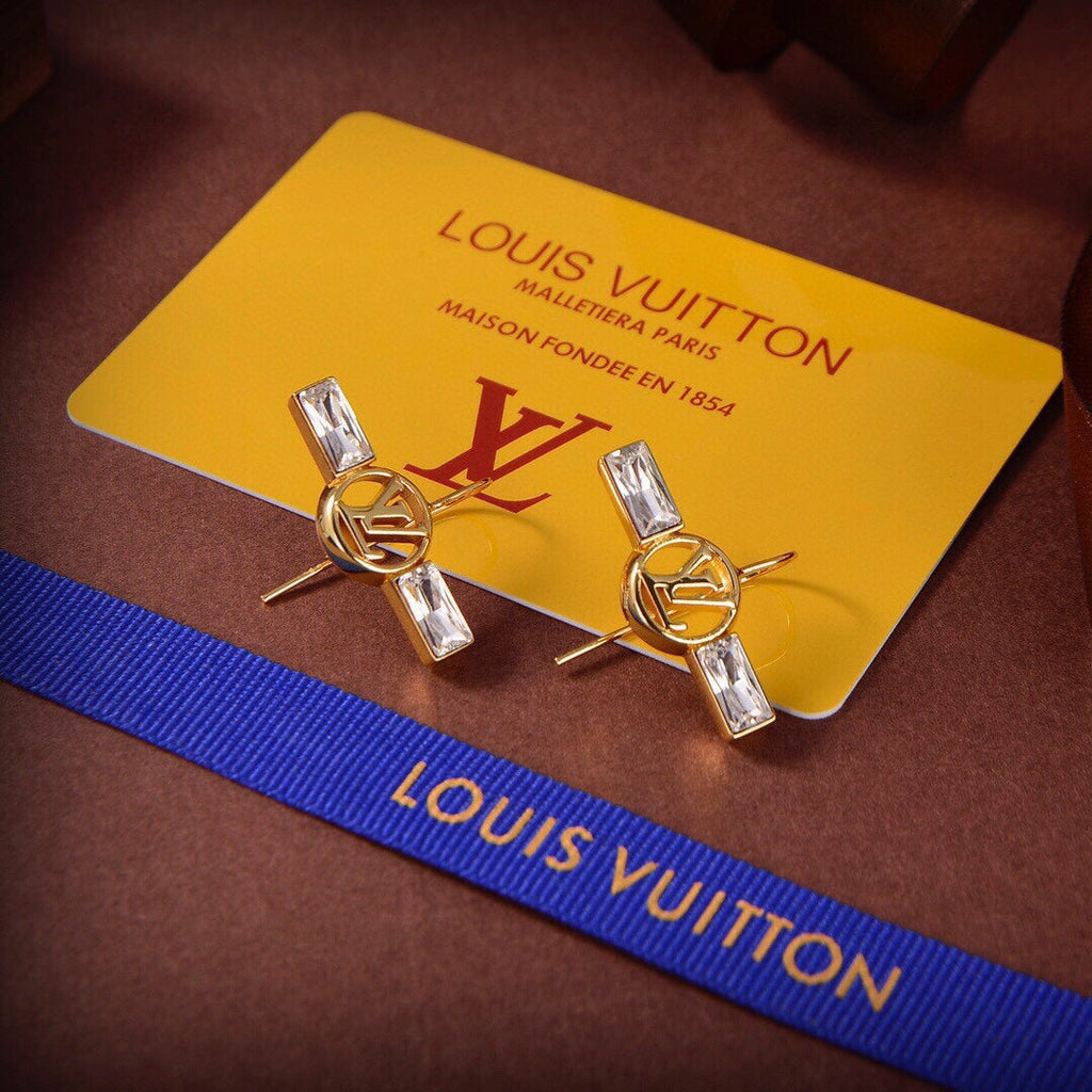 18K Louis Vuitton Crystals Earrings