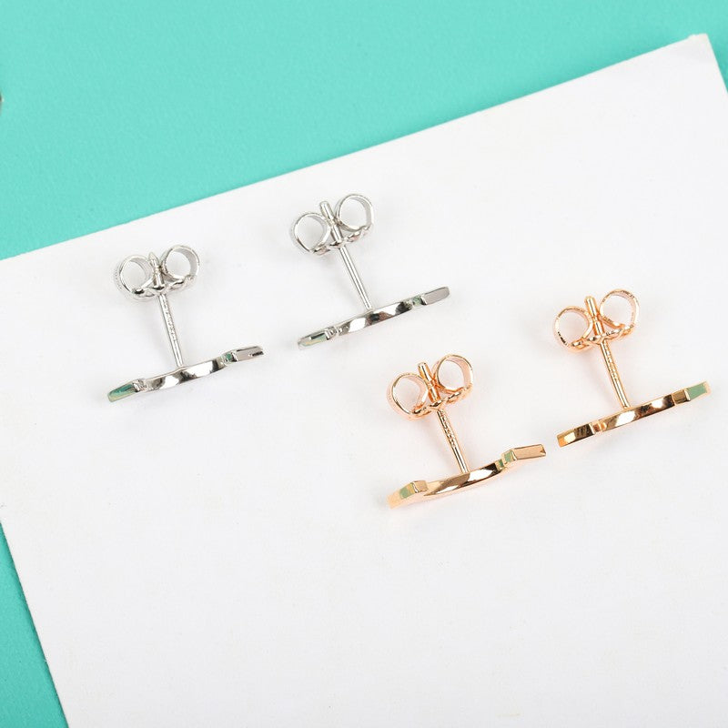 18K Tiffany Smile Diamond Earrings