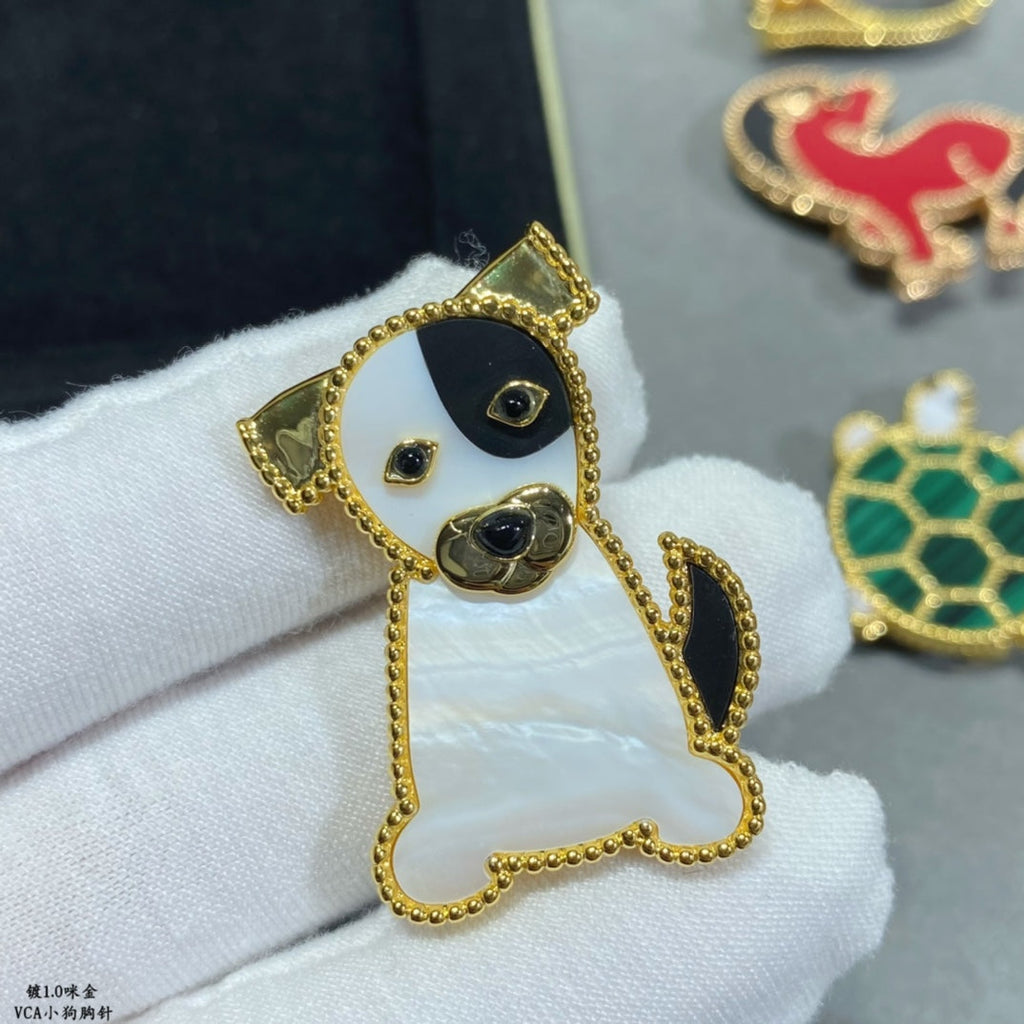 18K Van Cleef & Arpels Lucky Animals Dog Clip Brooch