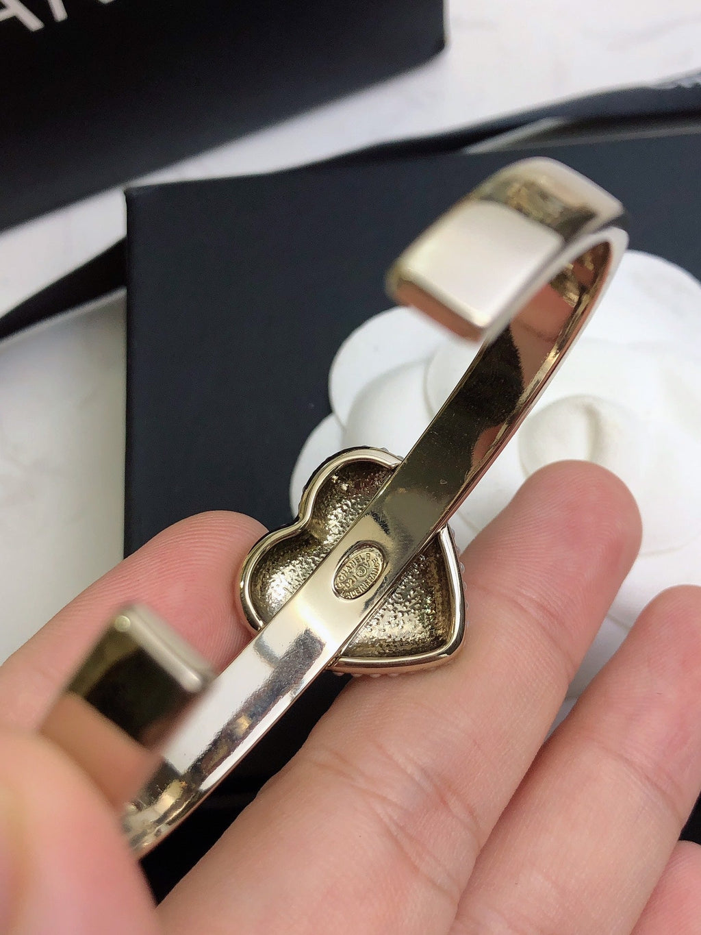 18K Chanel Heart Cuff Bracelet