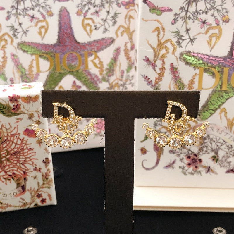18K Dior Seven Diamond Star Earrings
