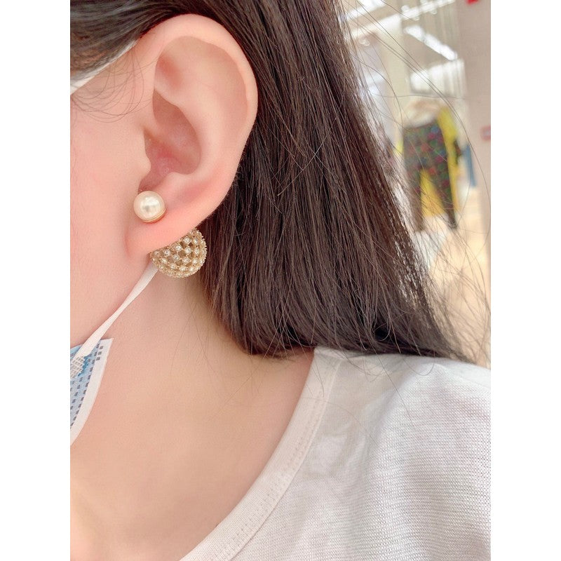 18K Dior Tribales Diamond Ball Earrings