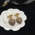 18K Dior Hear Bee Diamond Earrings