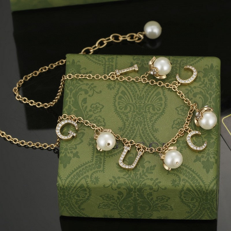18K Gucci Pearl Necklace