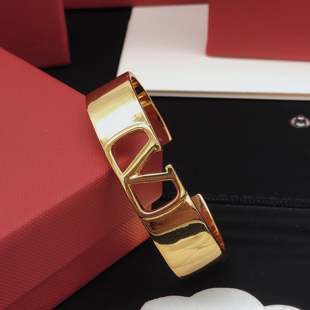 18K Valentino Vlogo Cuff Bracelet