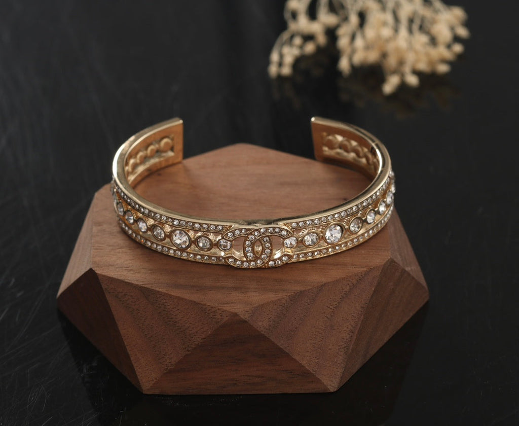 18K Chanel Crystals Cuff Bracelet