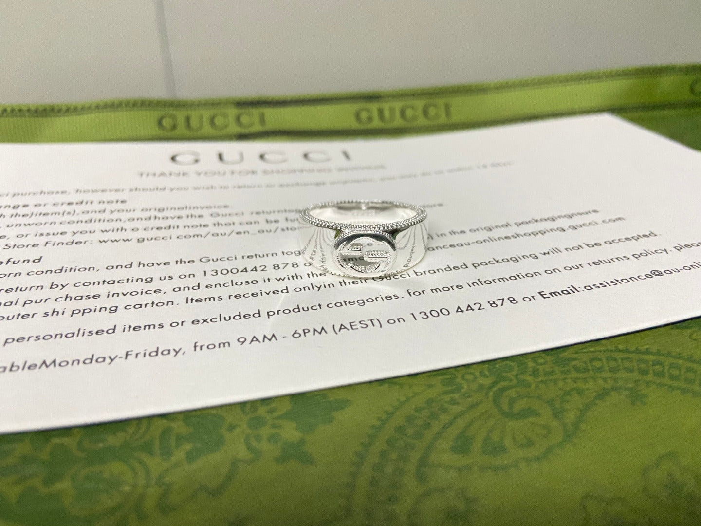 Gucci Interlocking G Wide Ring