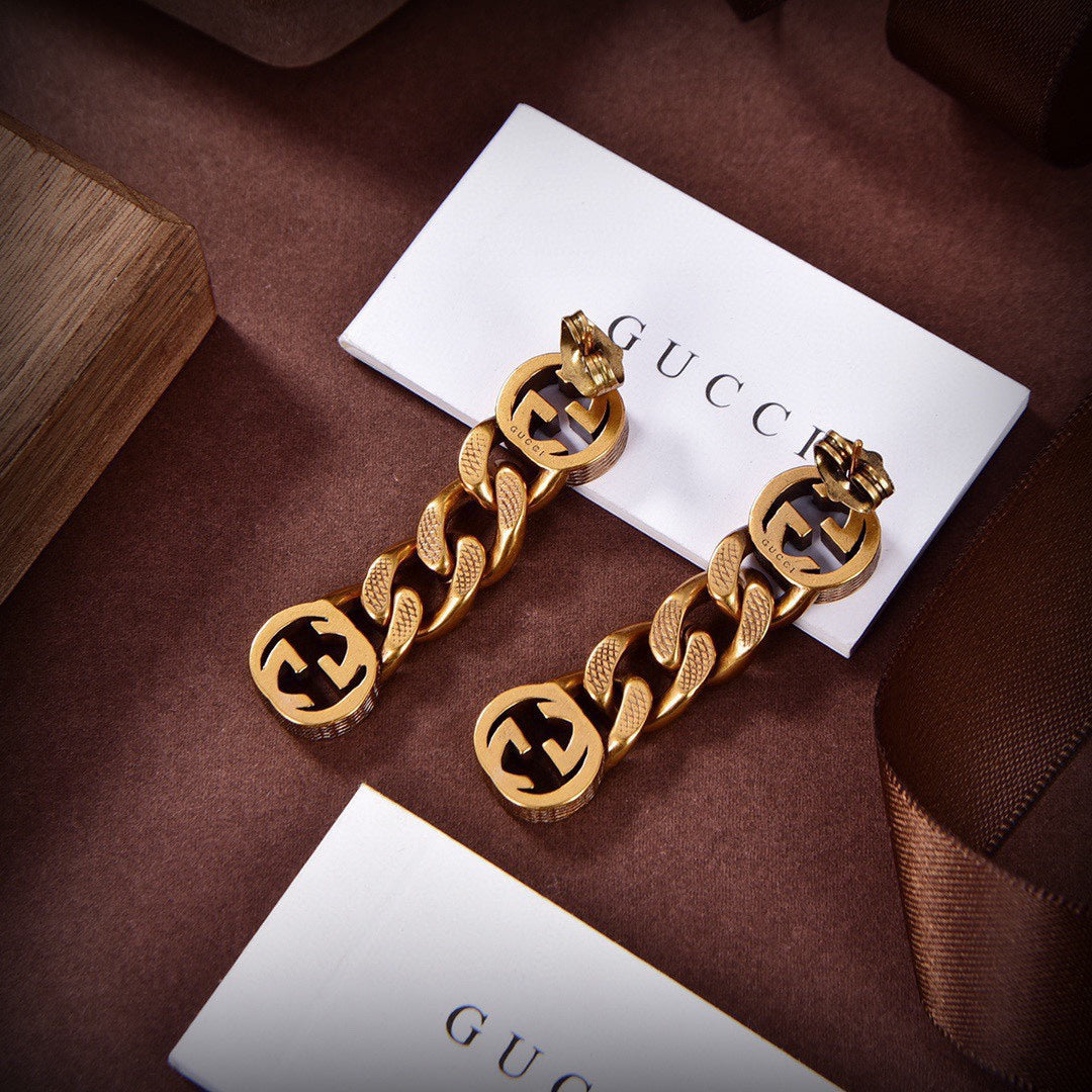 18K Gucci Chain Earrings