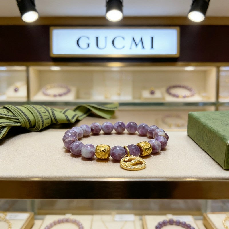 18K Gucci Anger Forest Violet Bead Chain Bracelet