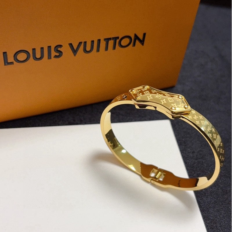 18K Louis Vuitton Shield Gold Bracelet