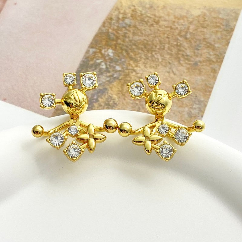 18K Louis Vuitton Diamond Earrings