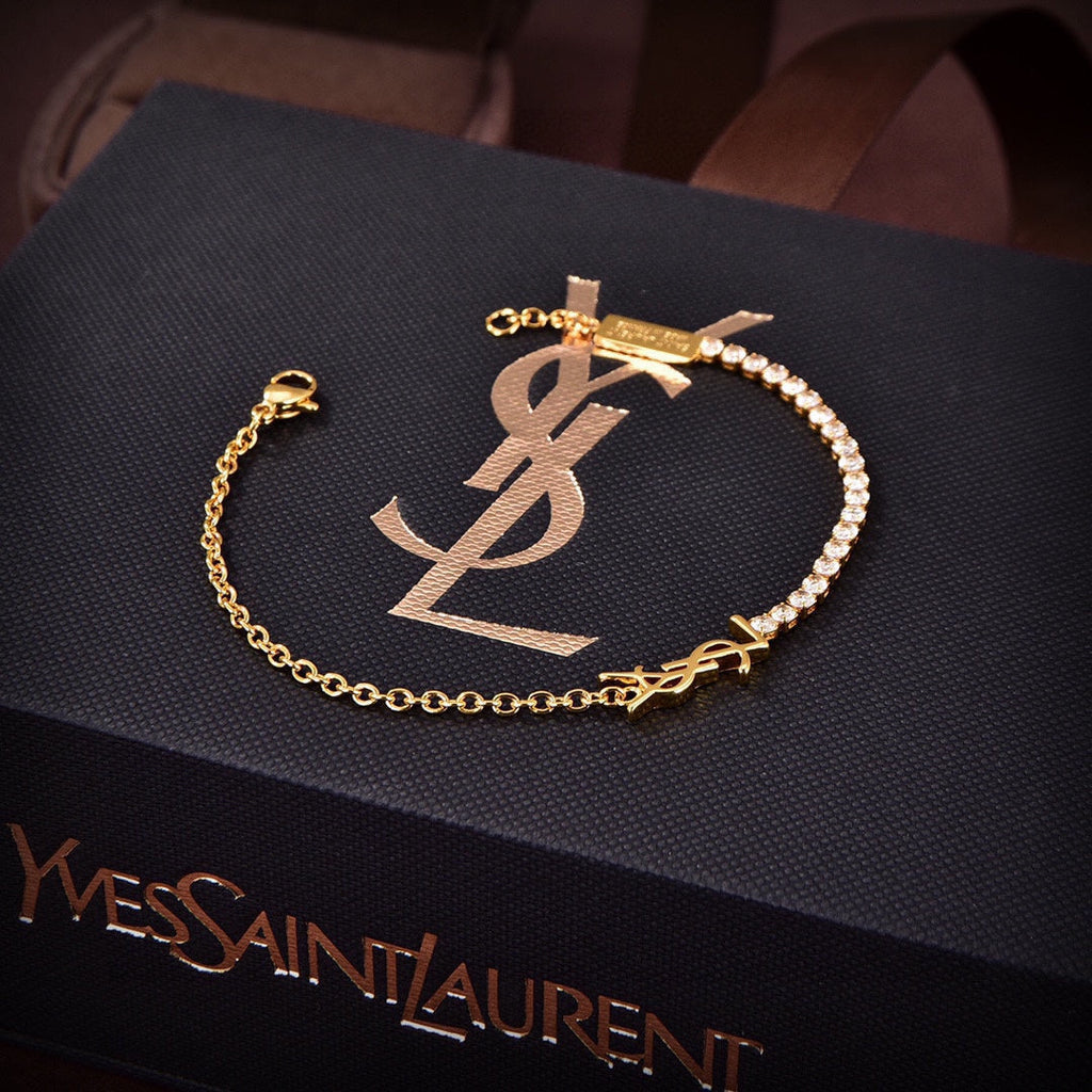 18K YSL Diamond Chain Bracelet