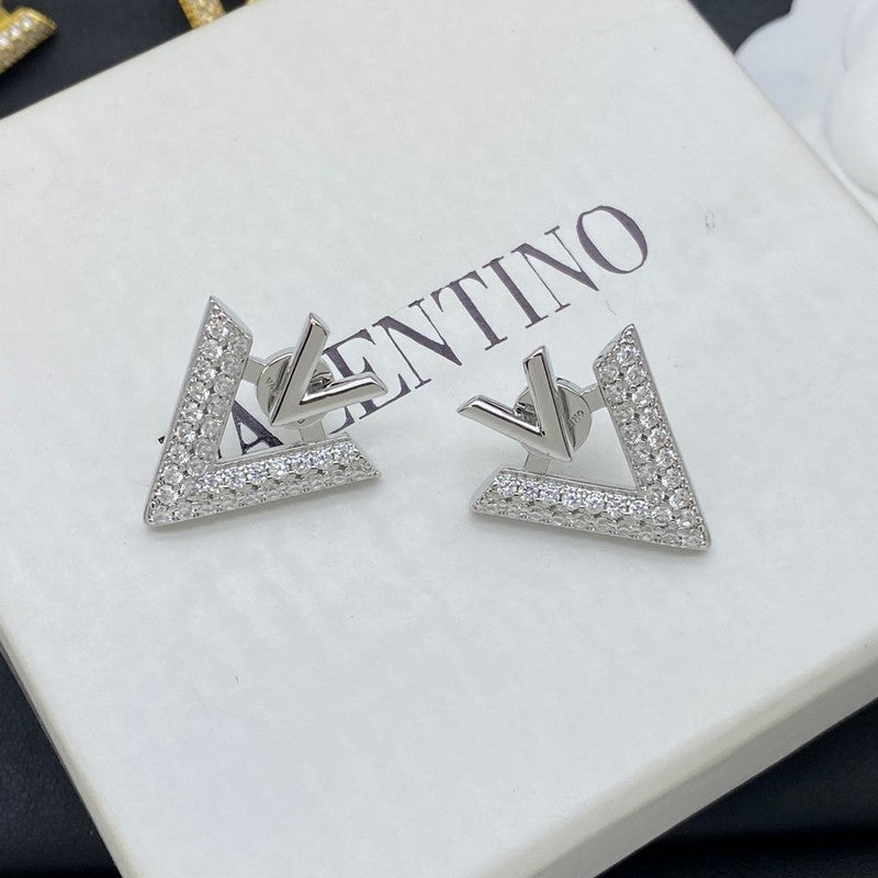 18K Valentino Garavani Vlogo Diamond Earrings