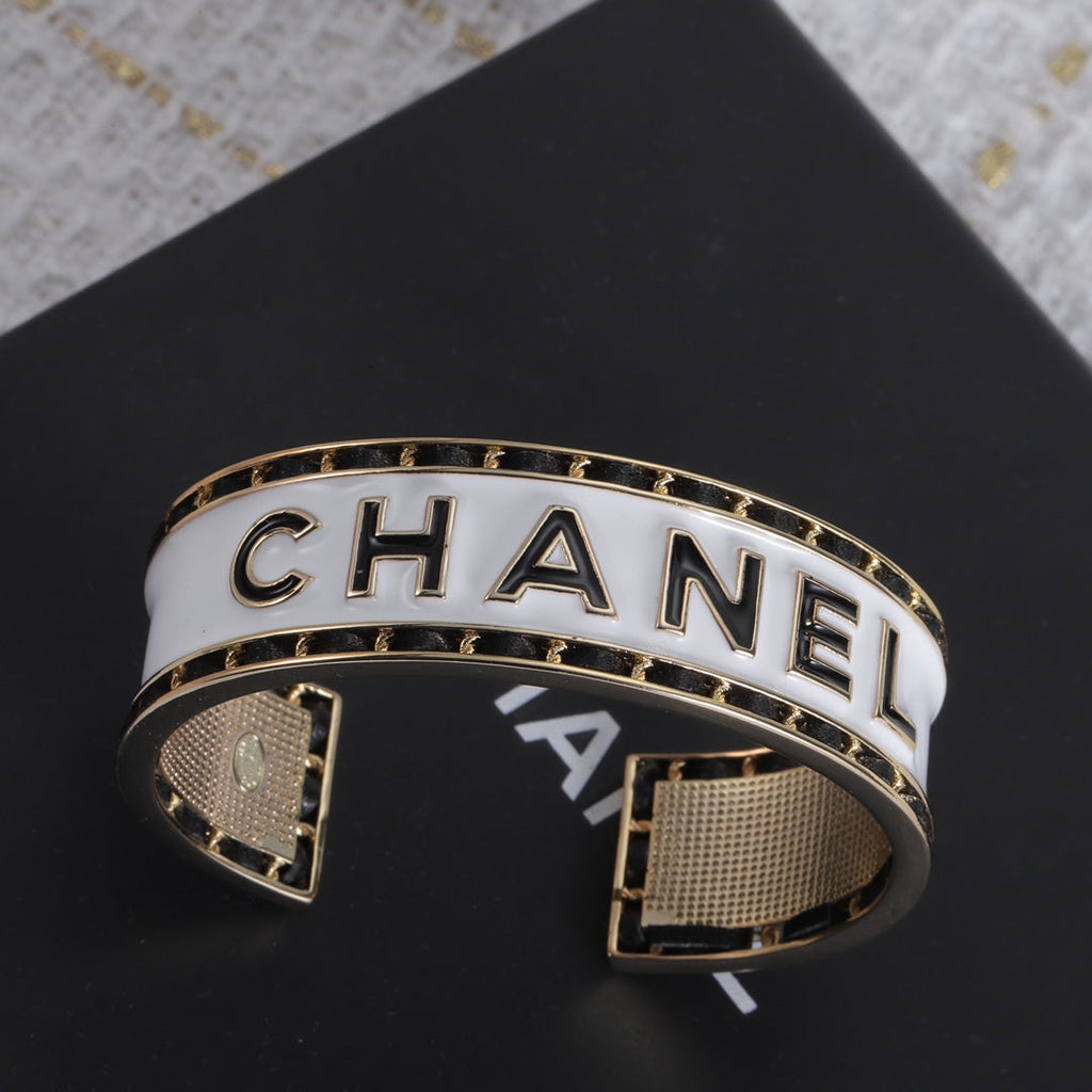 18K Chanel White Cuff Bracelet