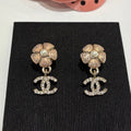 18K Chanel 26C Pink Camellia Earrings