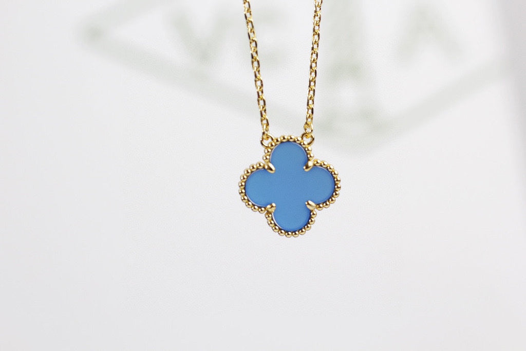 18K Van Cleef & Arpels Vintage Alhambra Agent Pendant Necklace