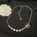 18K Chanel Pearl Chain Necklace