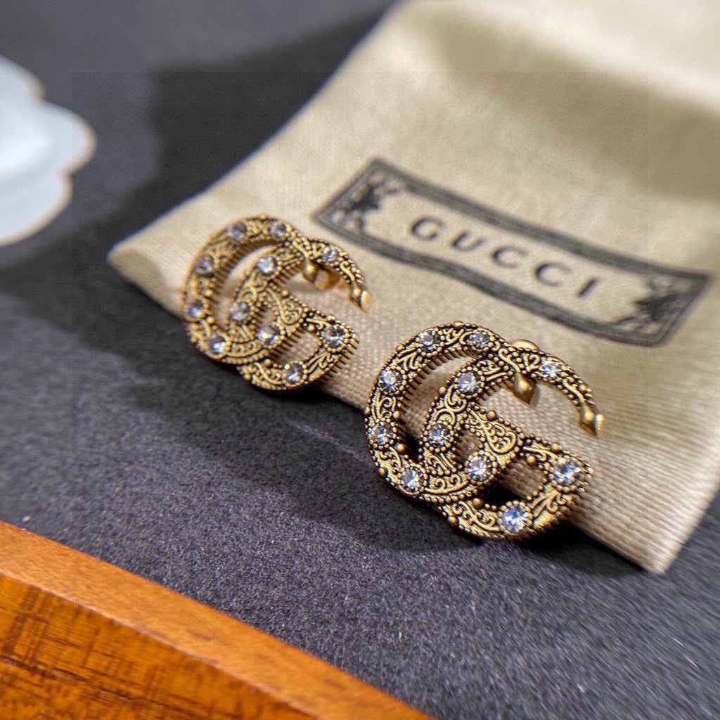 18K Gucci Crystals Earrings