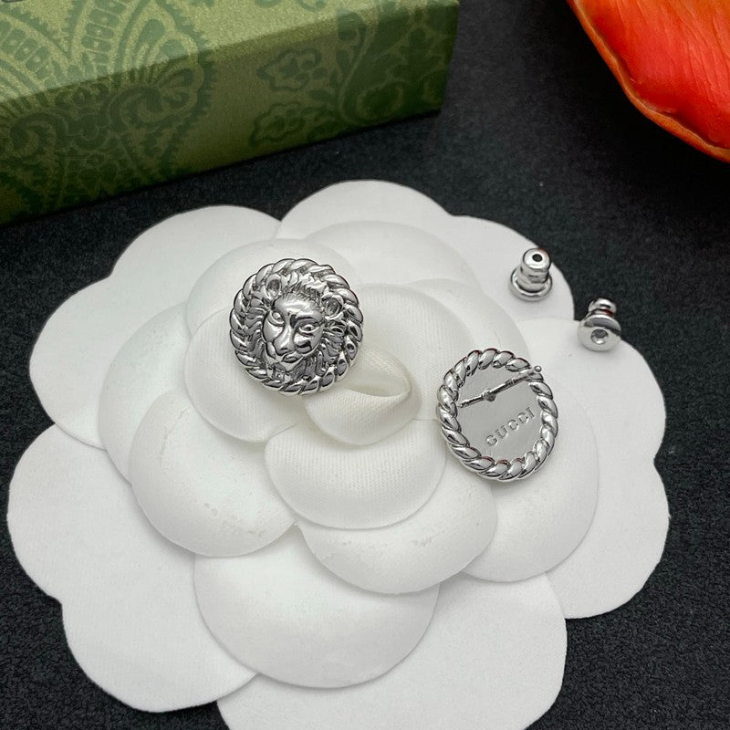 18K Gucci Lion Earrings