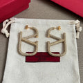 18K Valentino Vlogo Diamond Earrings