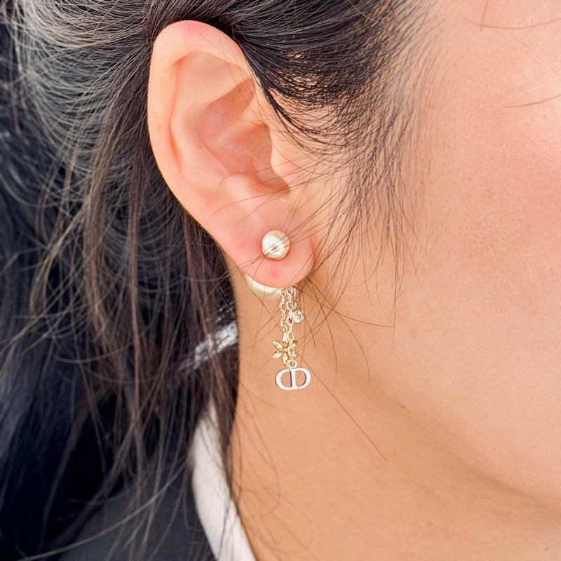 18K Dior Tribales Tassel Diamond Earrings