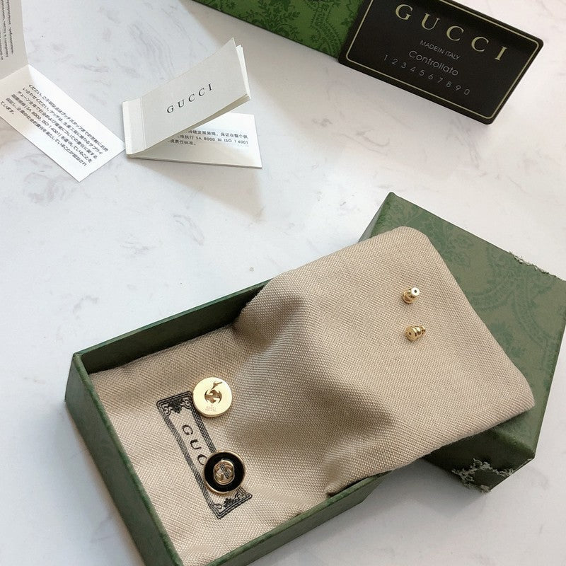 18K Gucci Black Gold Earrings