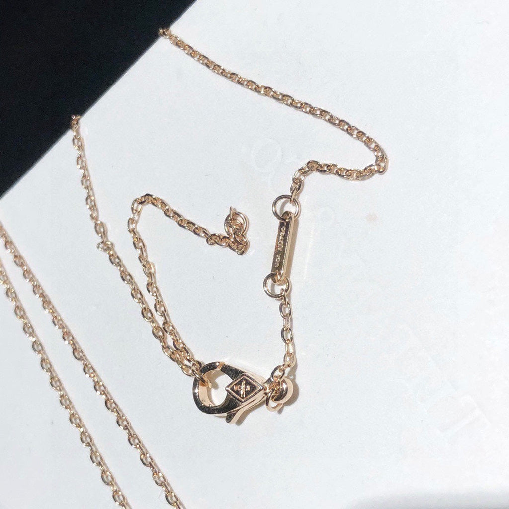 18K Van Cleef & Arpels Vintage Alhambra Pink Necklace