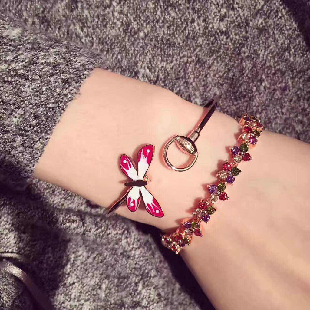 18K Gucci Flora Bangle Bracelet