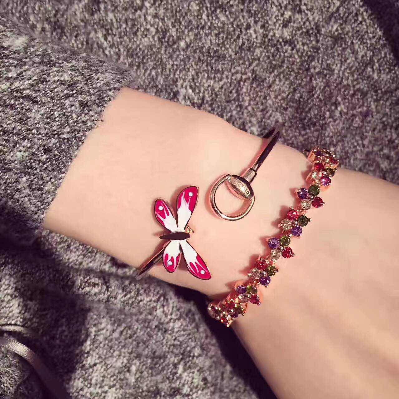 18K Gucci Flora Bangle Bracelet