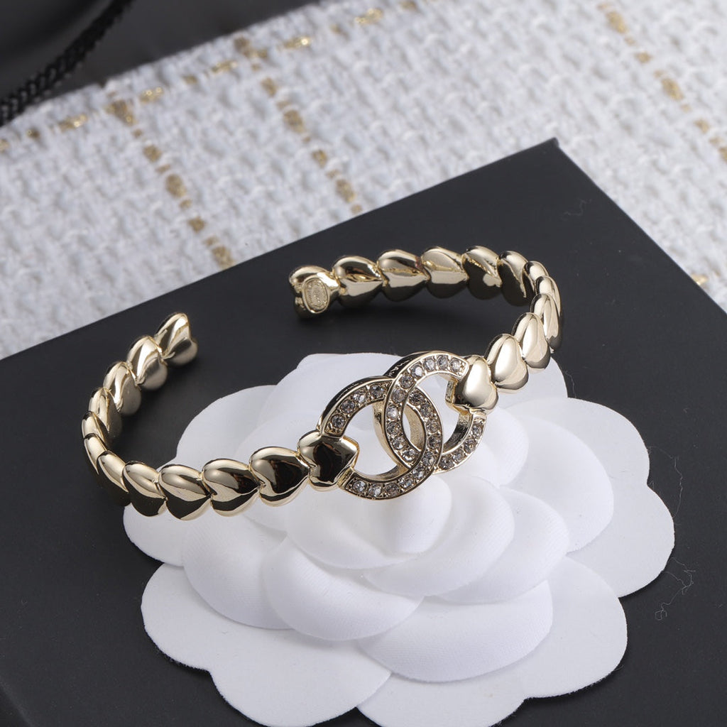 18K Chanel Diamond Open Bracelet