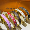 18K Louis Vuitton Nanogram Color Cuff Bracelet
