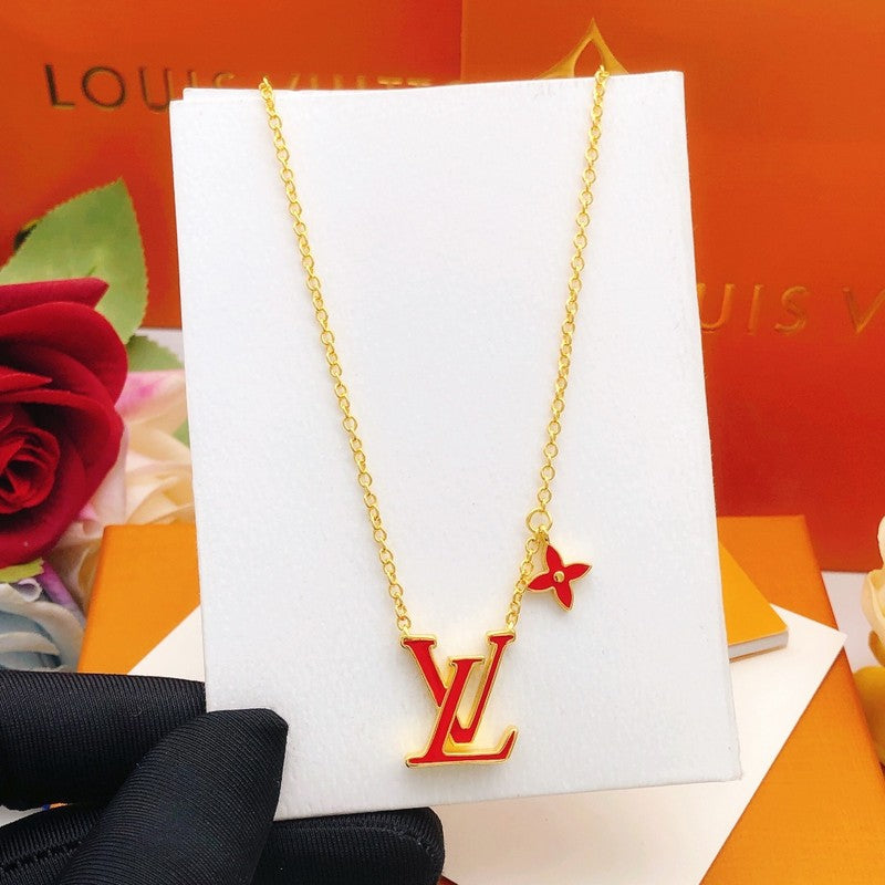 18K Louis Vuitton Iconic Red Logo Necklace
