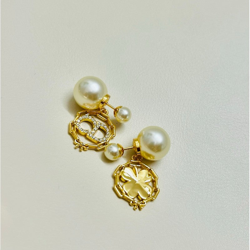18K Dior Tribales Pearl Gold Earrings