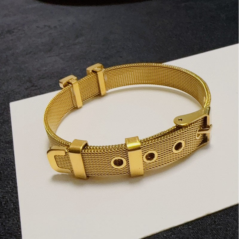 18K Clic Hermes Gold Chain Bracelet