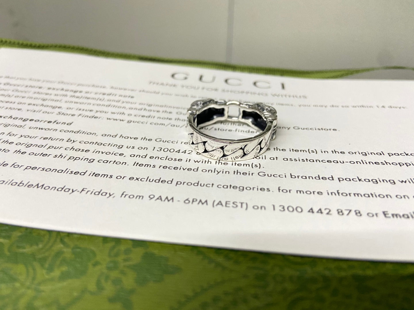 Gucci Tiger Head Chain Ring