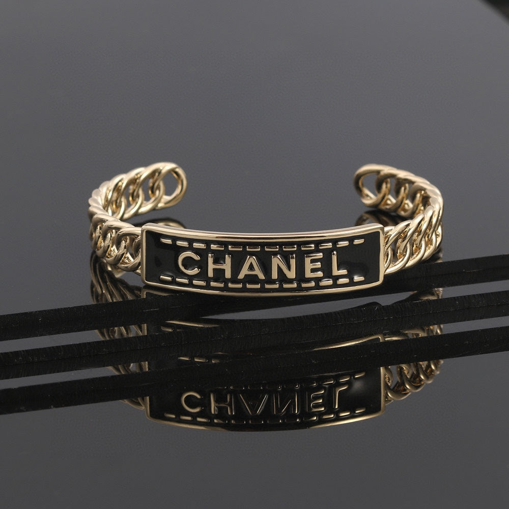 18K Chanel Strass Open Cuff Bracelet