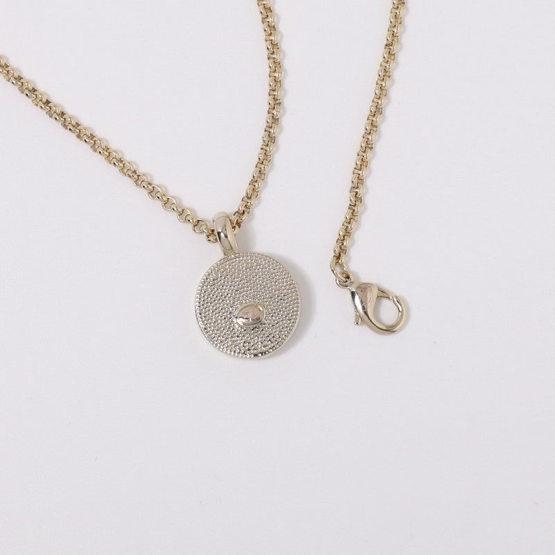 18K Chanel Black & White Logo Gold Necklace