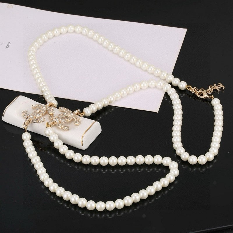 18K Chanel 26C Long Pearl Necklace