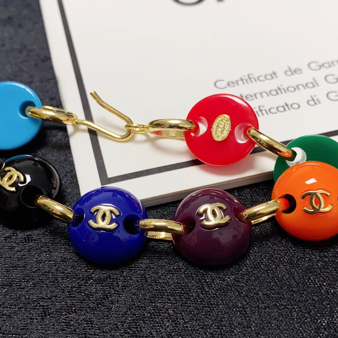 18K Chanel Color Beads Bracelet