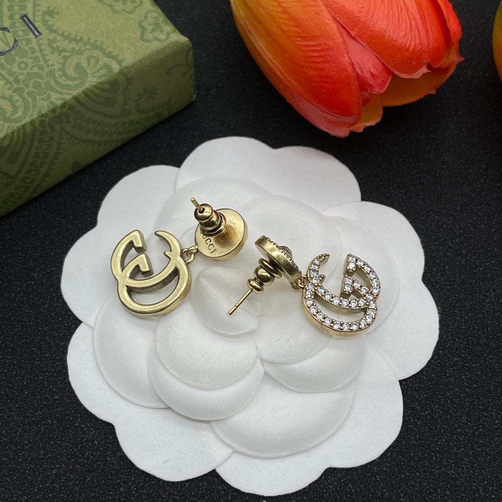 18K Gucci Crystals Earrings