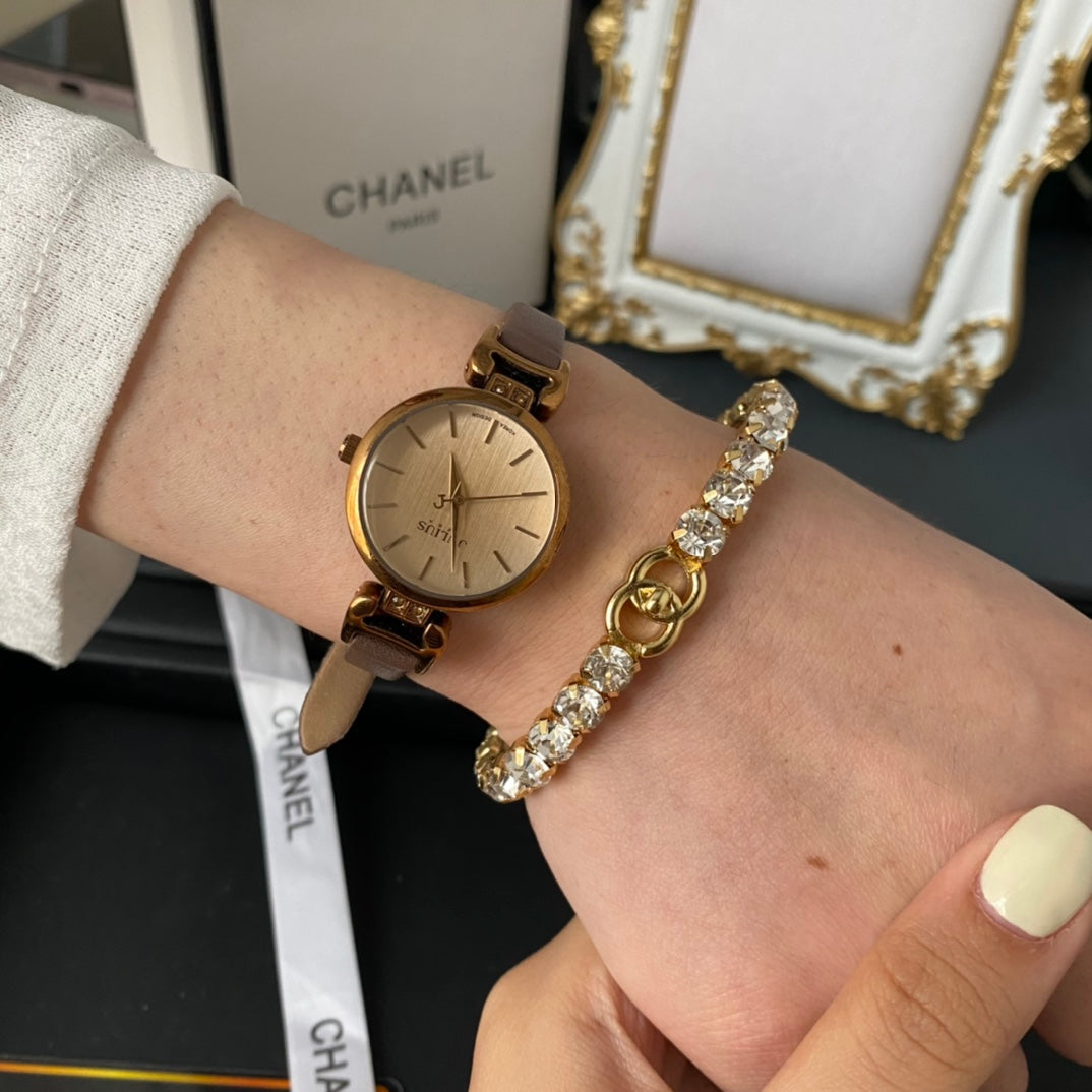 18K Chanel Crystal Open Cuff Bracelet