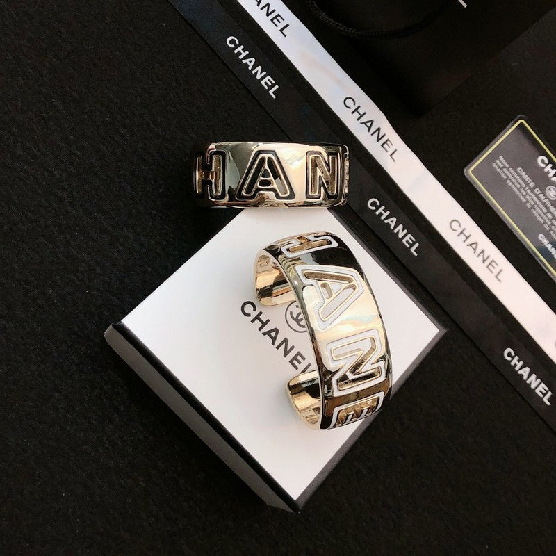18K Chanel Black & White Cuff Bracelet