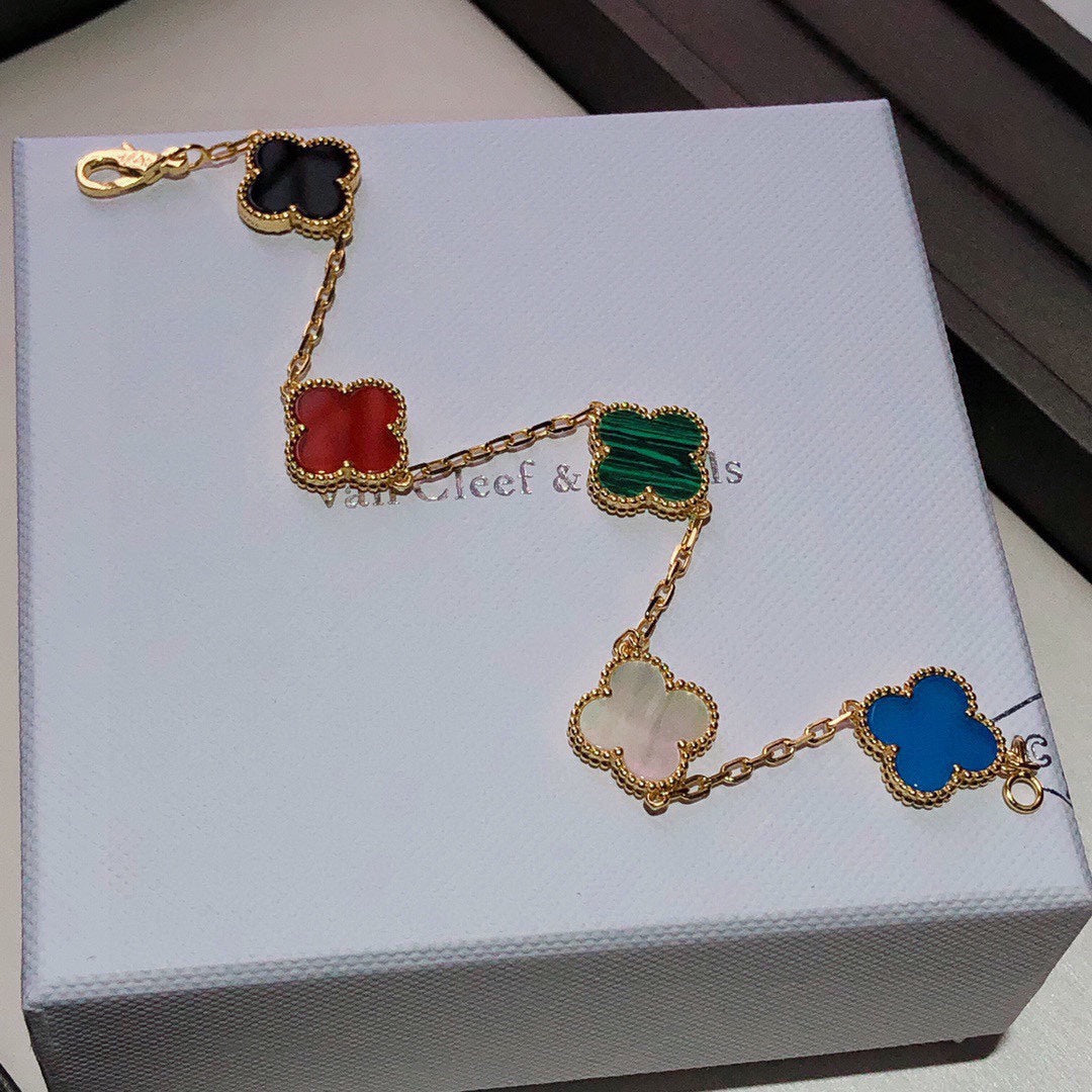 18K Van Cleef & Arpels Vintage Alhambra Color Bracelet