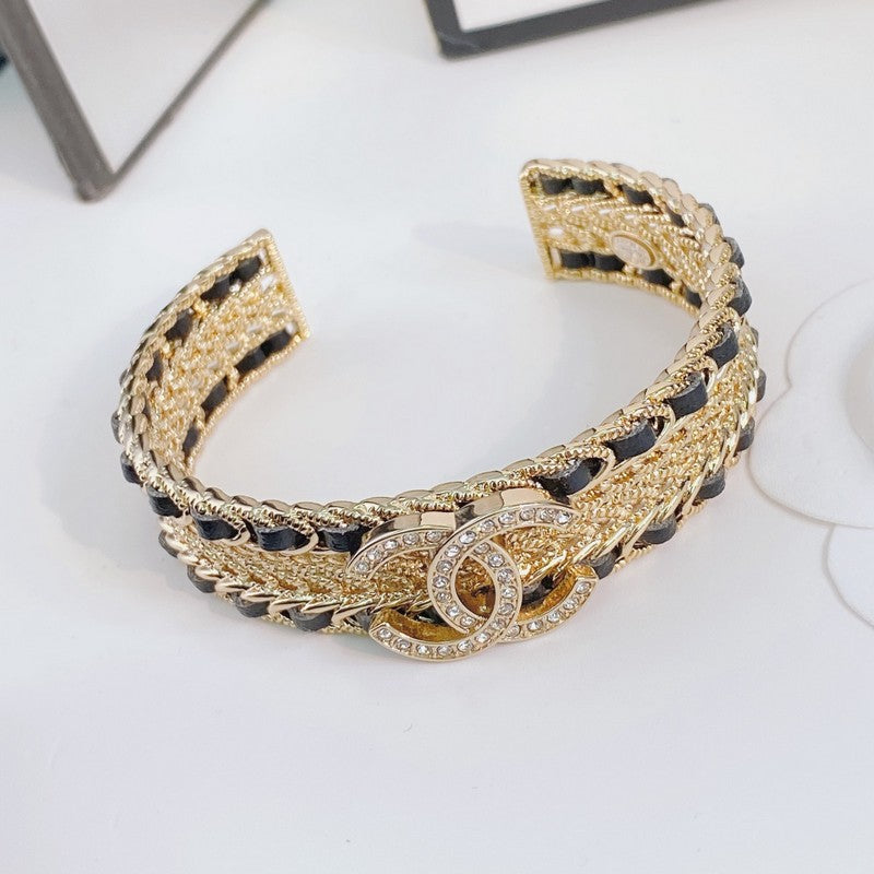 18K Chanel Strass Cuff Bracelet