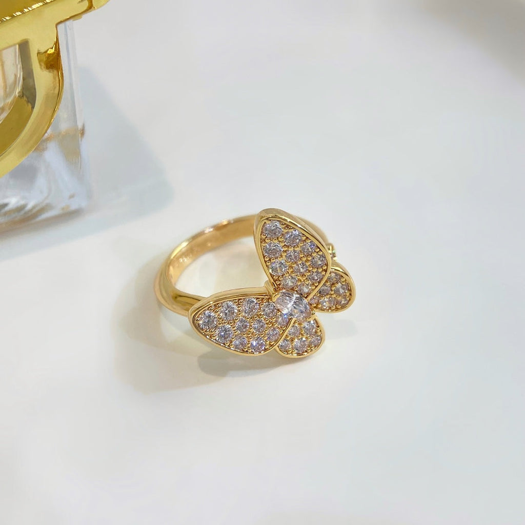 18K Van Cleef & Arpels Two Butterfly Ring